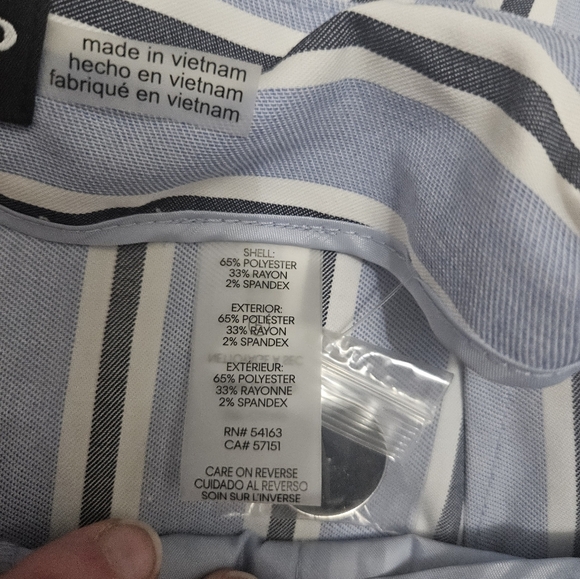 NWT! Karl Lagerfeld Striped Wide Leg Pants! - Picture 6 of 10